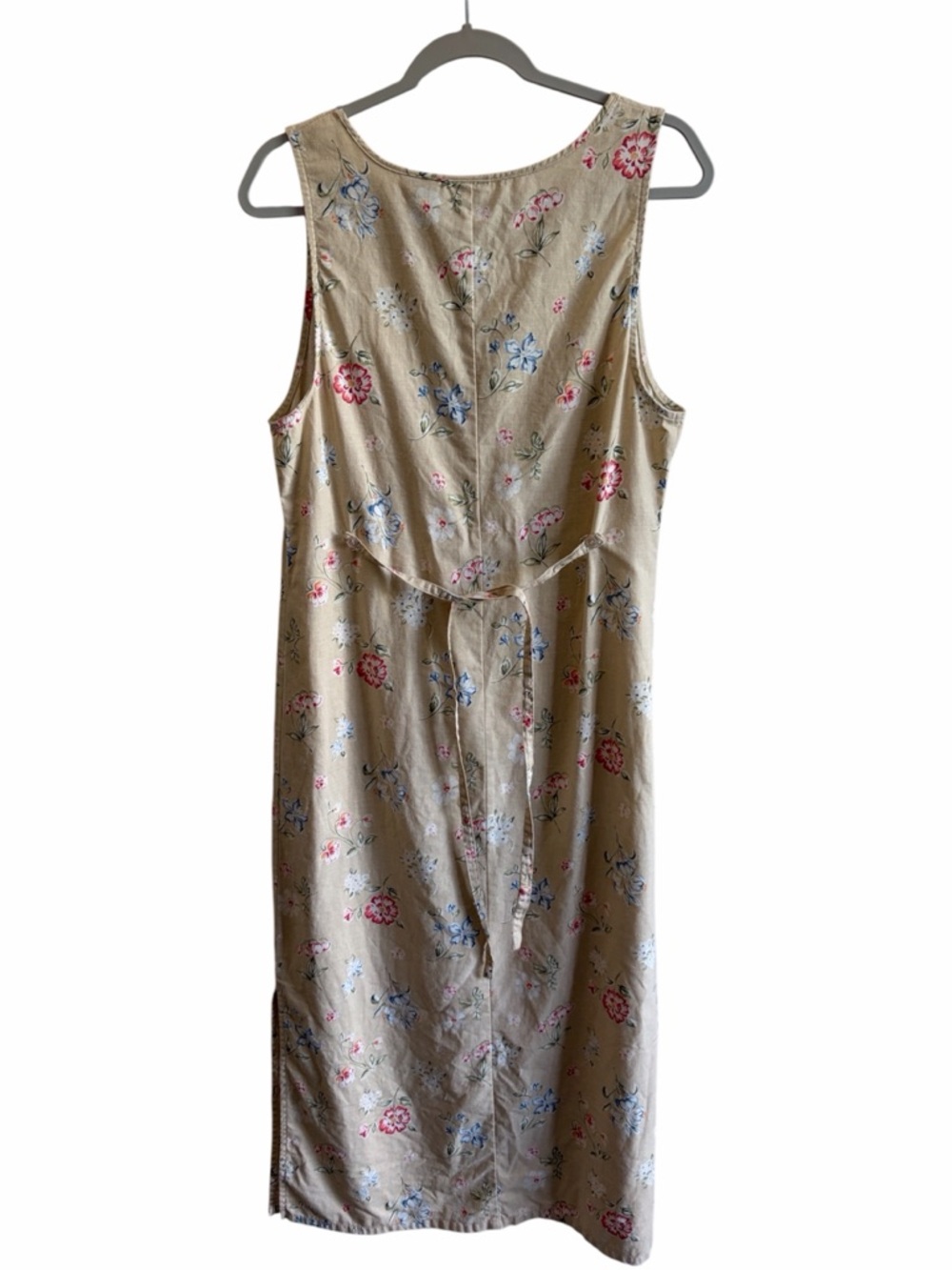 White Stag Romantic Cottage Yellow Cream 55% Linen Floral Maxi Dress Size 4/6 - Picture 13 of 13